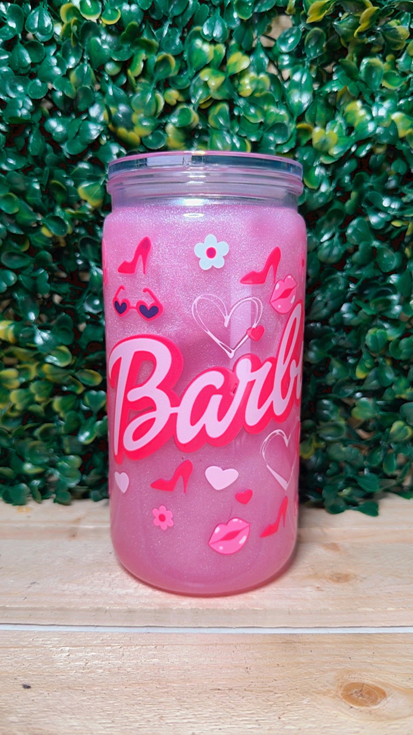 Pink Fashion Snow Globe Tumbler – 16 oz