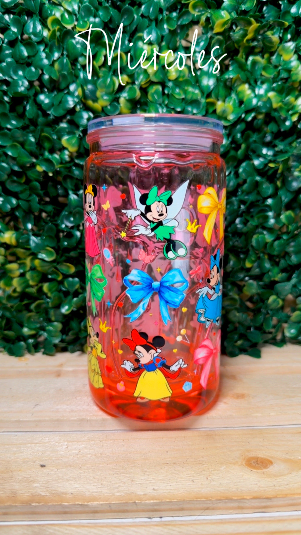 Pink Fairy Honey Drip Snow Globe Tumbler – 16 oz