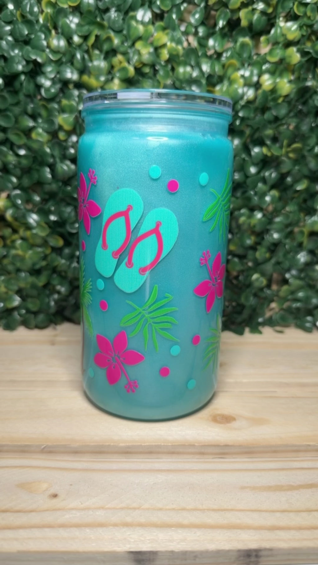 Beach Life Snow Globe Tumbler – 16 oz