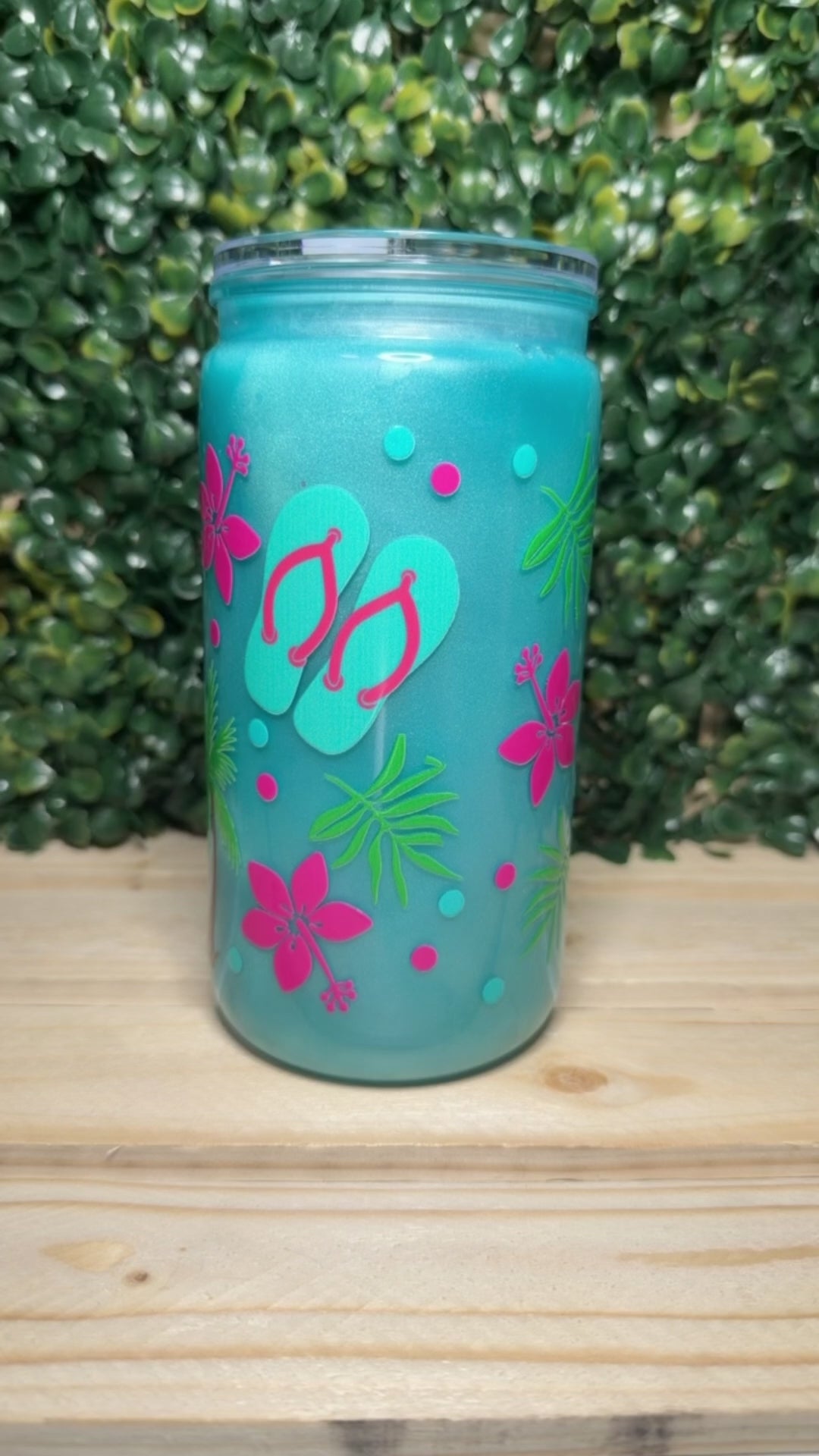Beach Life Snow Globe Tumbler – 16 oz