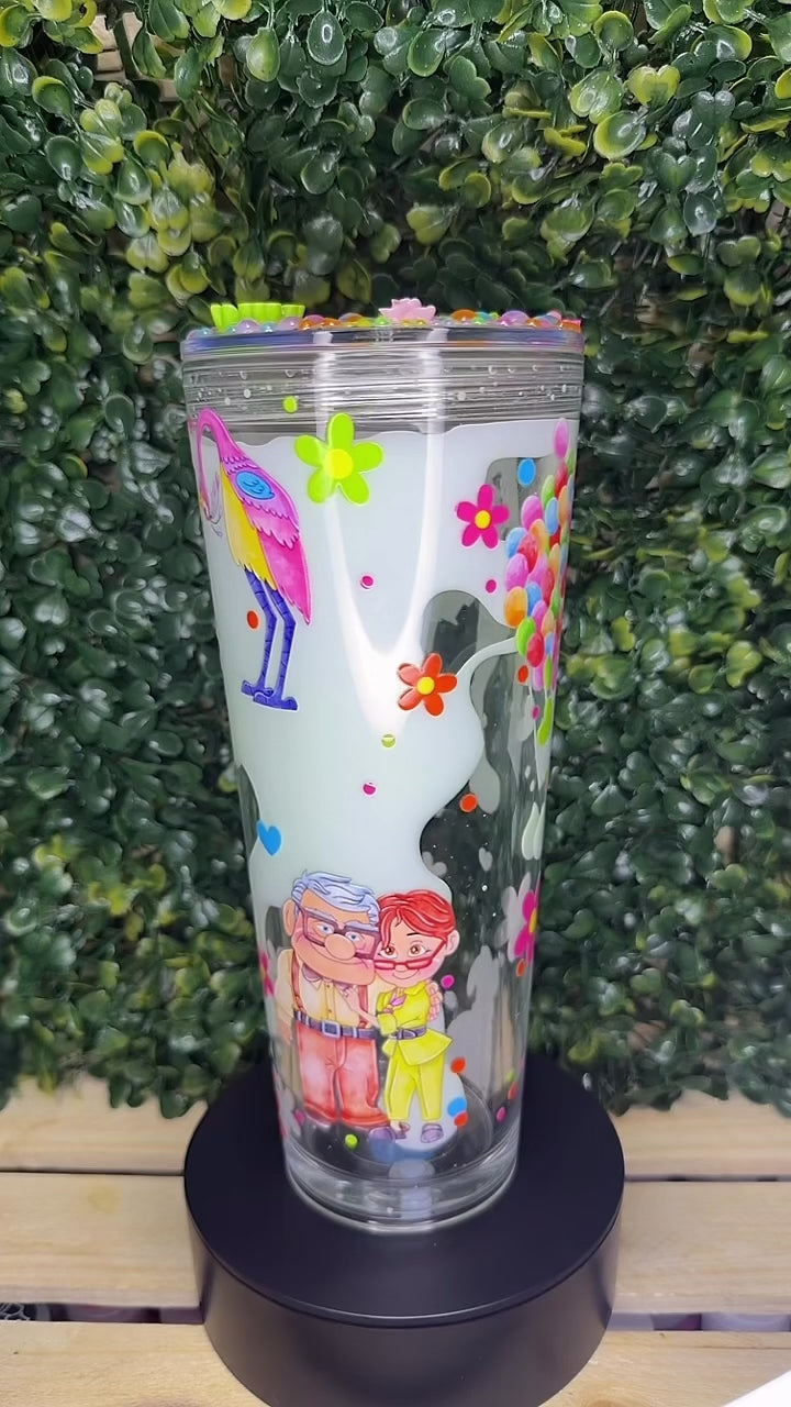 Up 24 oz lava cup and decorated lid