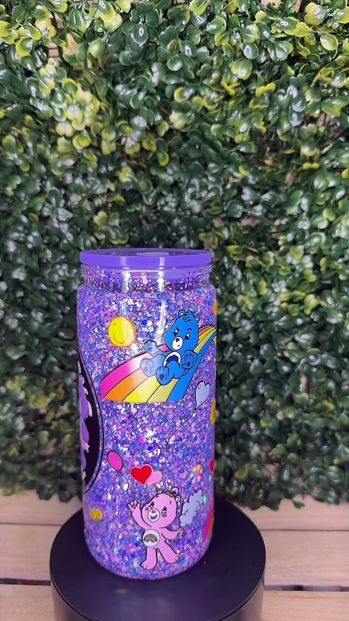 Care Bears 20 oz glitter cup
